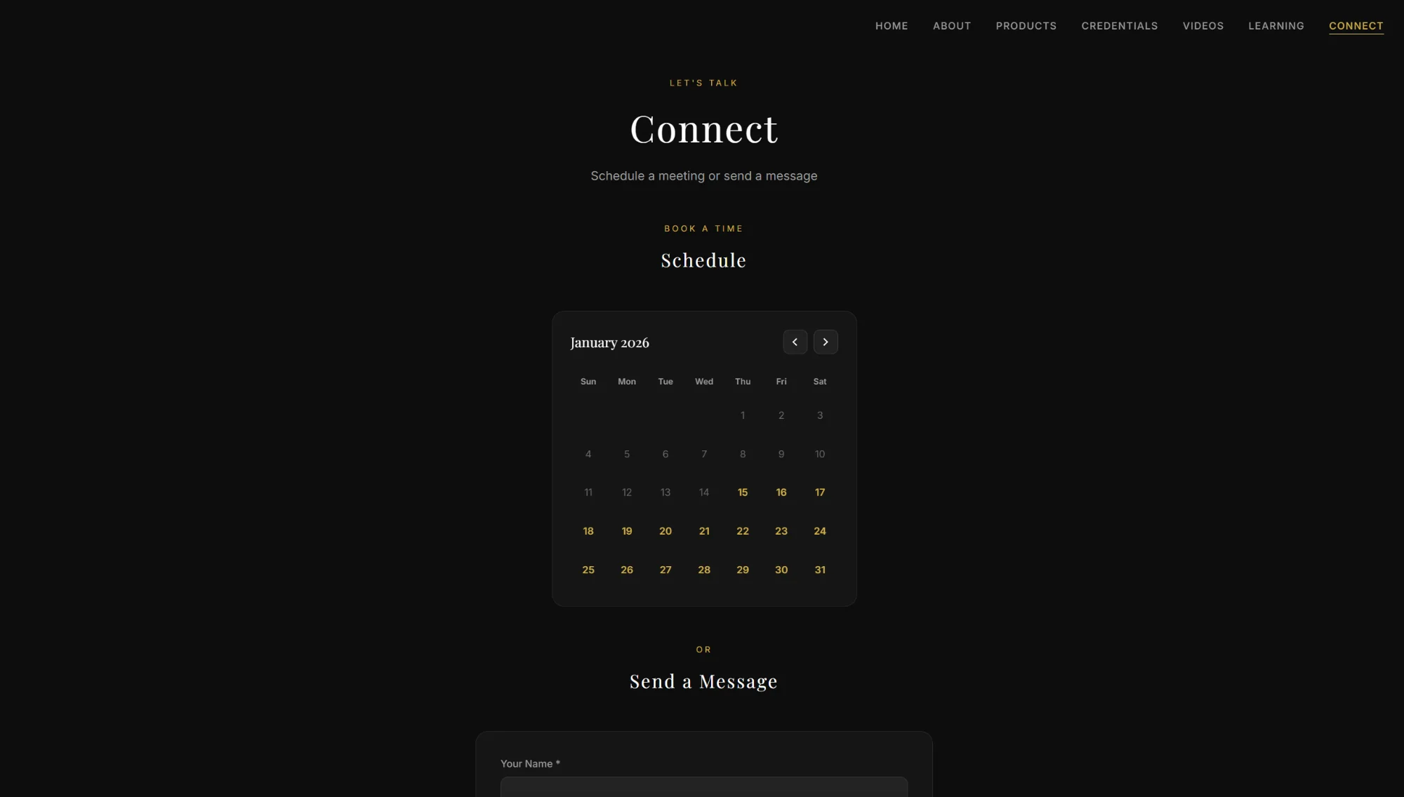 Connect Page