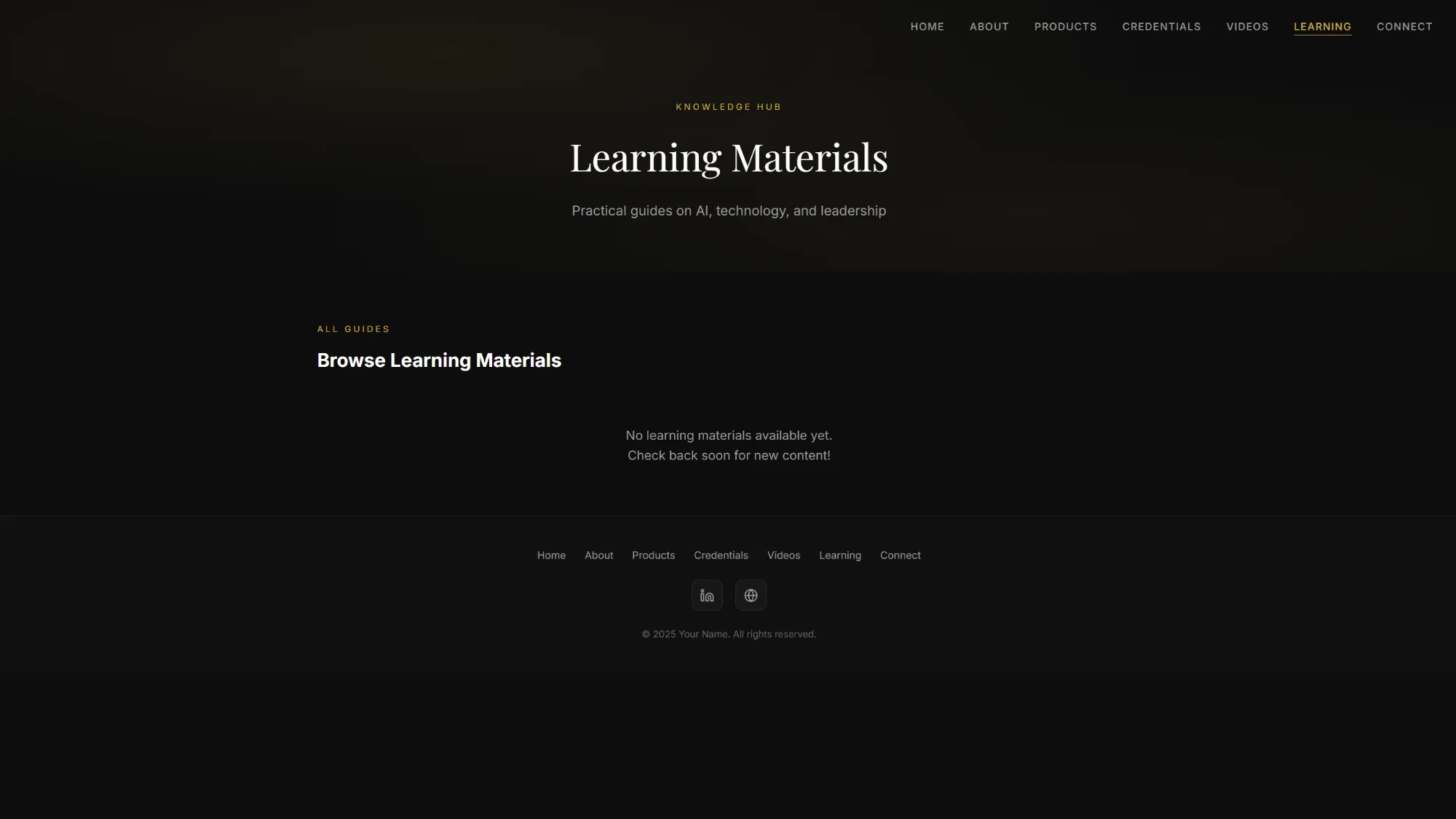 Learning Page